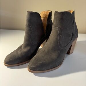 Gray Heeled Boots